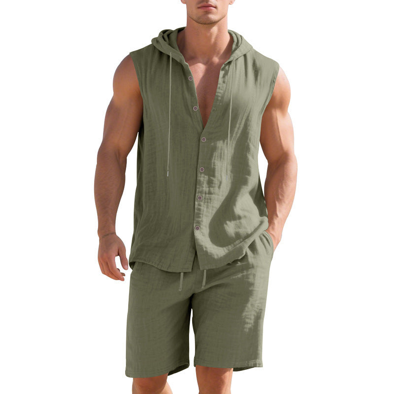 Shorts Sleeveless Shirt Suit for Men by INSANITY BEAST