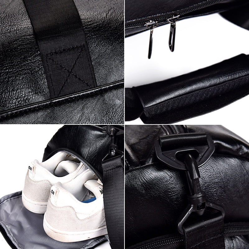 Duffle Bags Large Capacity PU Waterproof Sports Travel Bag