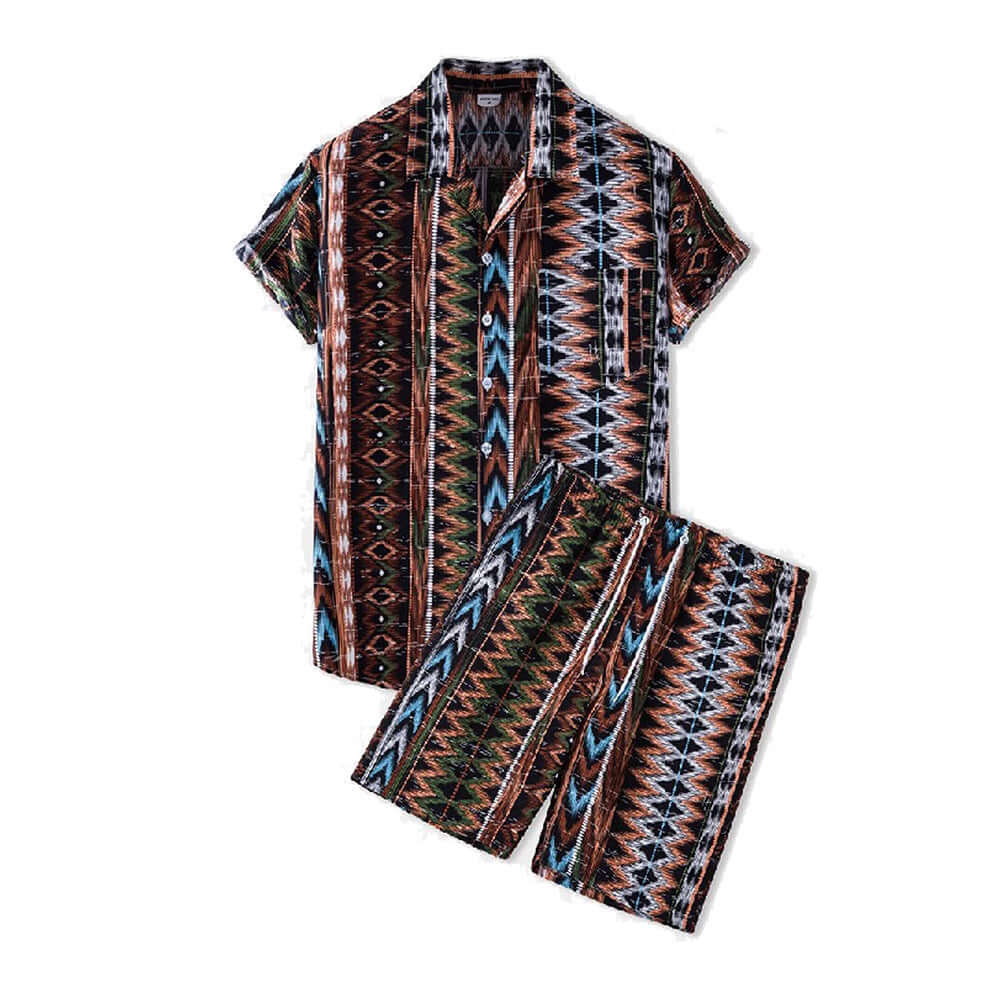 Shorts Hawaiian Shirt Suit for Men by INSANITY BEAST