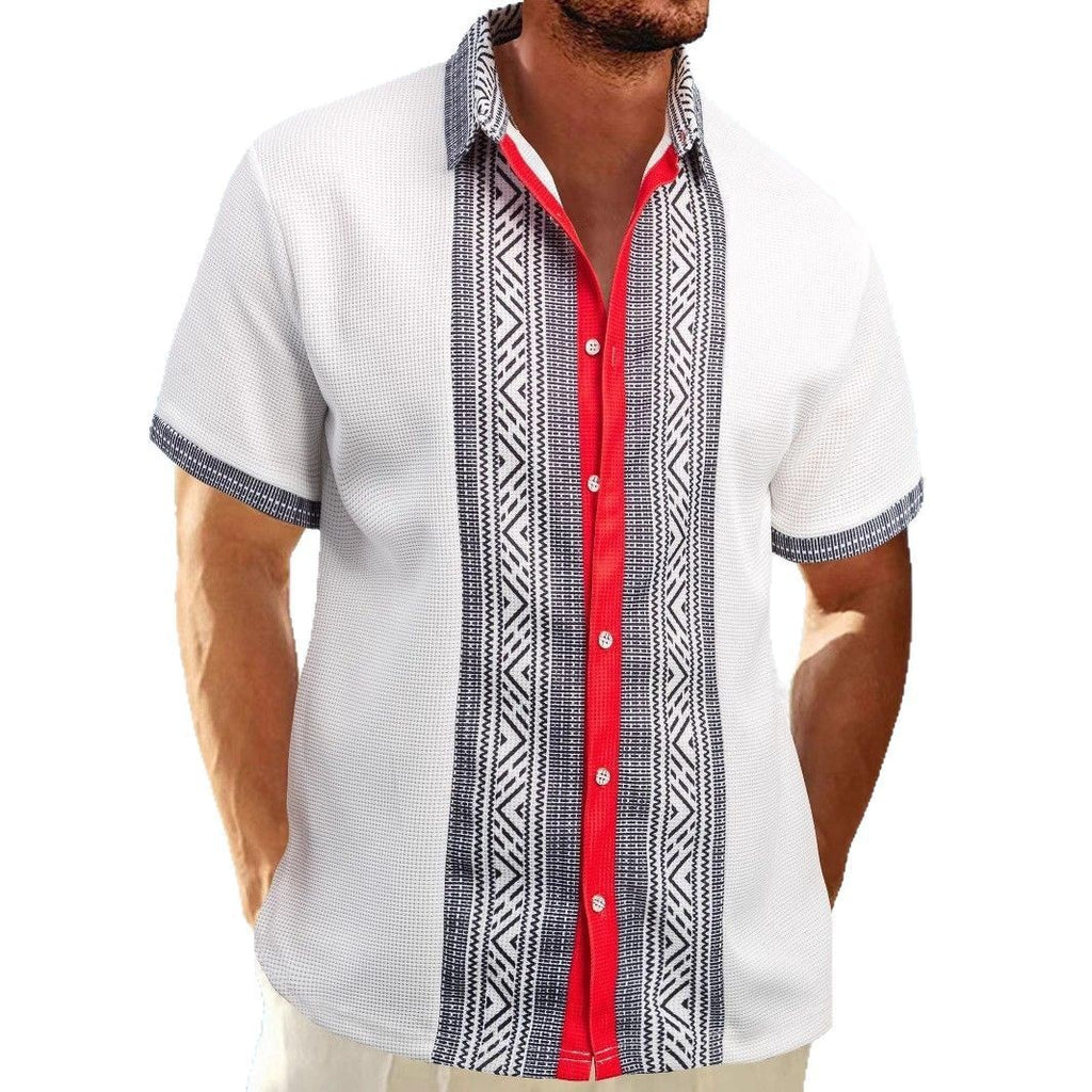 Shorts Printed Button Short Sleeve Men by INSANITY BEAST