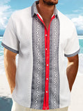 Shorts Printed Button Short Sleeve Men by INSANITY BEAST