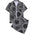 Shorts Hawaiian Shirt Suit for Men by INSANITY BEAST