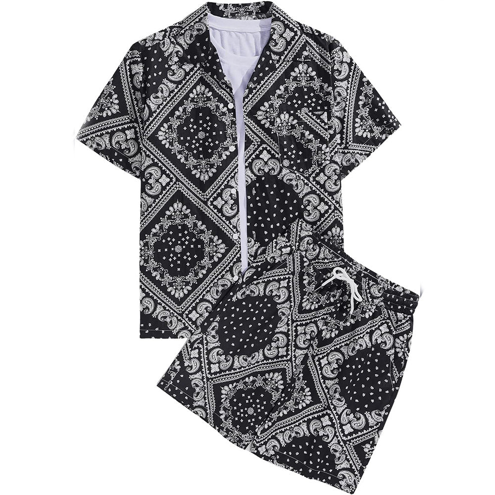 Shorts Hawaiian Shirt Suit for Men by INSANITY BEAST