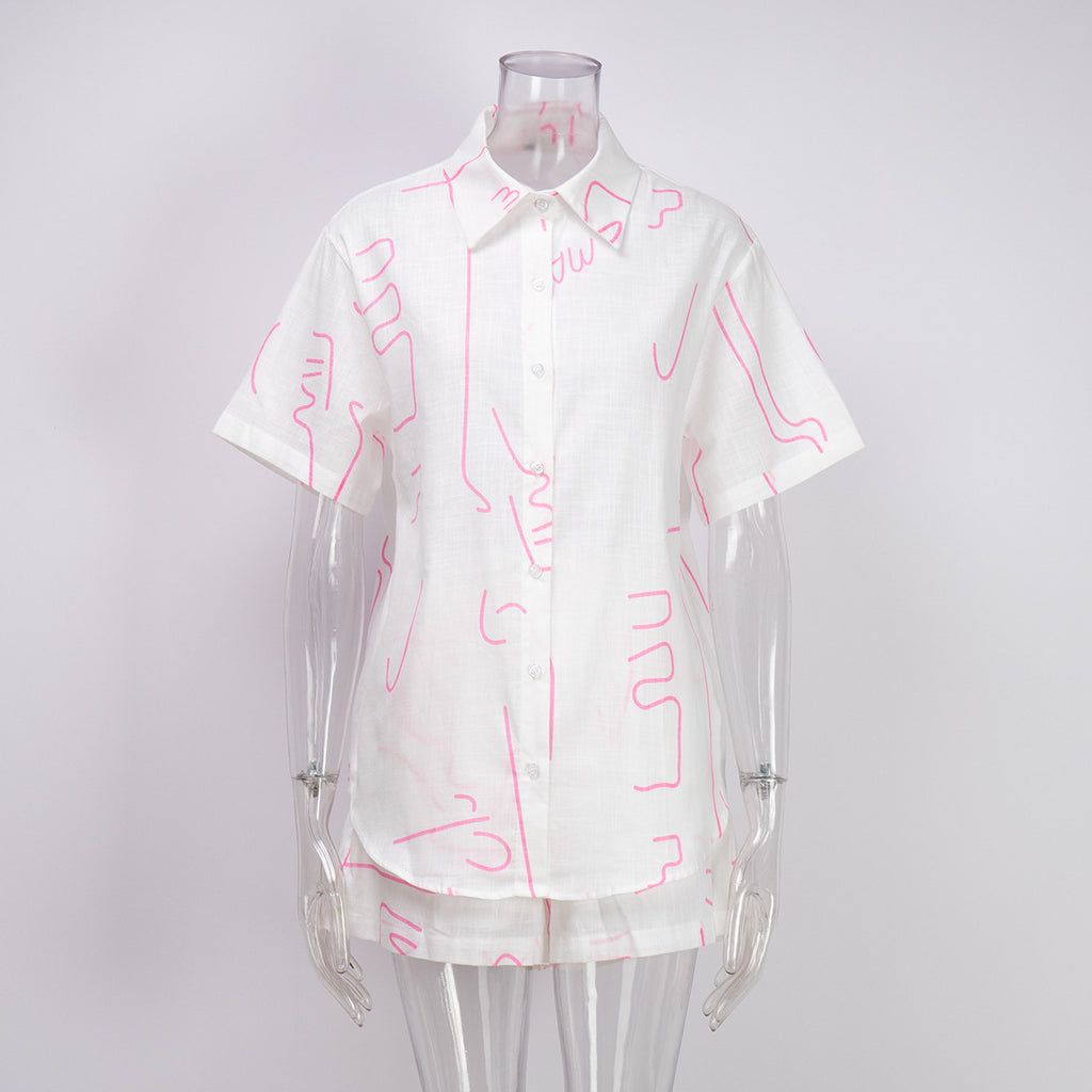 Shorts Fashion Short Sleeve Shirt Set by INSANITY BEAST